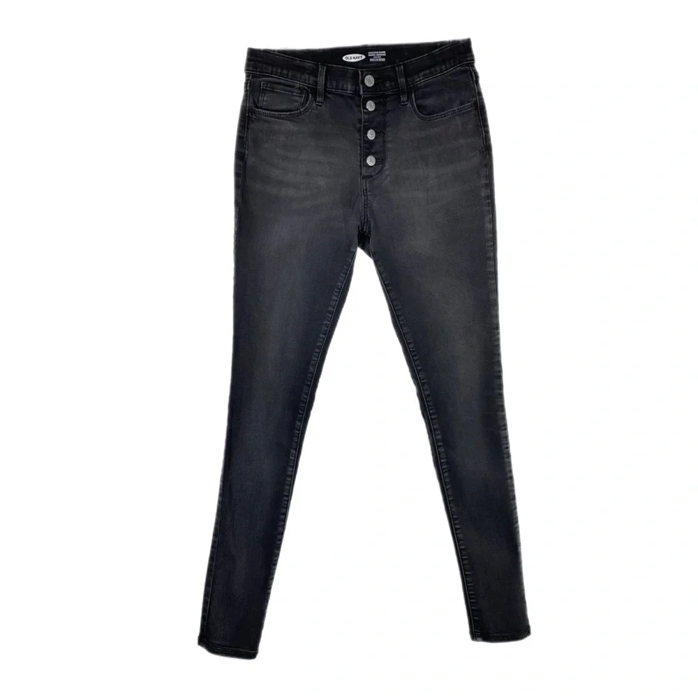 Old Navy Girl’s Rockstar Super Skinny Distressed Black Jeggings